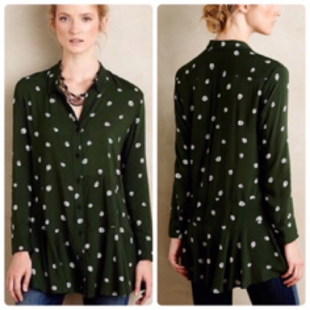 Anthropologie Ladybug Blouse